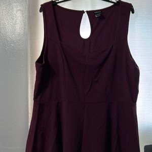 Wine peplum blouse